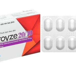 Atovze 20/10 điều trị tăng cholesterol máu (3 vỉ x 10 viên)