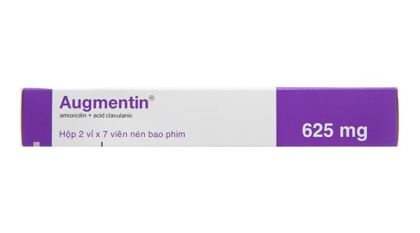 Augmentin 625mg trị nhiễm khuẩn do vi khuẩn nhạy cảm (2 vỉ x 7 viên)