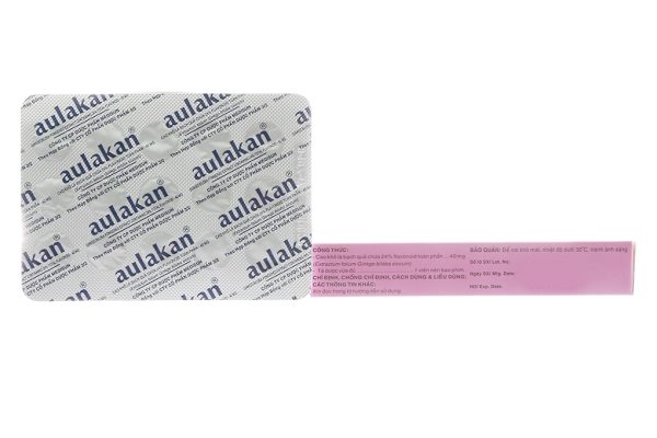 Aulakan 40mg tuần hoàn máu não, cải thiện trí nhớ (2 vỉ x 15 viên)
