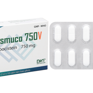 Ausmuco 750V trị hỗ trợ trong bệnh lý hô hấp có tăng tiết nhầy (2 vỉ x 10 viên)