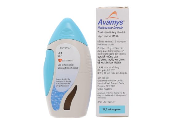 Hỗn dịch xịt mũi Avamys trị viêm mũi dị ứng chai 120 liều xịt
