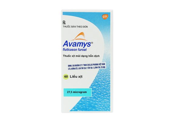 Hỗn dịch xịt mũi Avamys trị viêm mũi dị ứng chai 60 liều xịt