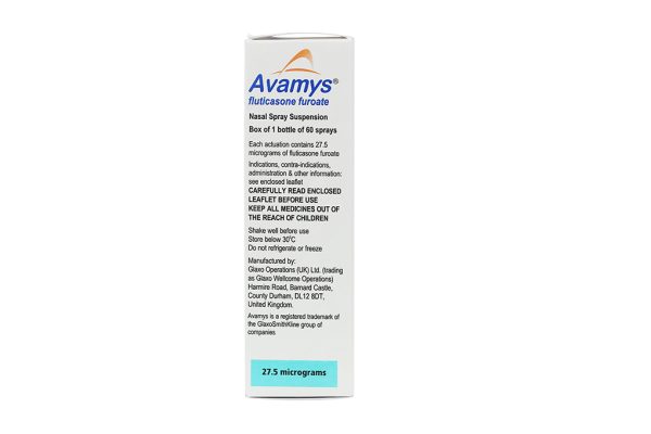 Hỗn dịch xịt mũi Avamys trị viêm mũi dị ứng chai 60 liều xịt