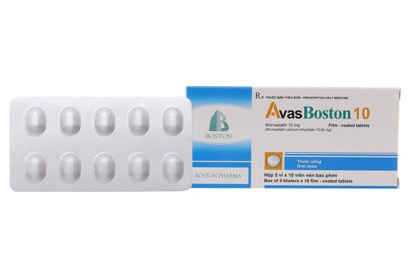 AvasBoston 10 trị rối loạn mỡ máu (5 vỉ x 10 viên)