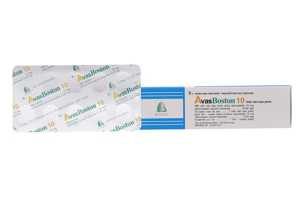 AvasBoston 10 trị rối loạn mỡ máu (5 vỉ x 10 viên)