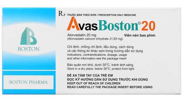 Avasboston 20 điều trị rối loạn mỡ máu (5 vỉ x 10 viên)