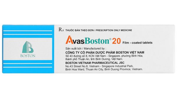 Avasboston 20 điều trị rối loạn mỡ máu (5 vỉ x 10 viên)