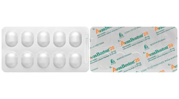 Avasboston 20 điều trị rối loạn mỡ máu (5 vỉ x 10 viên)