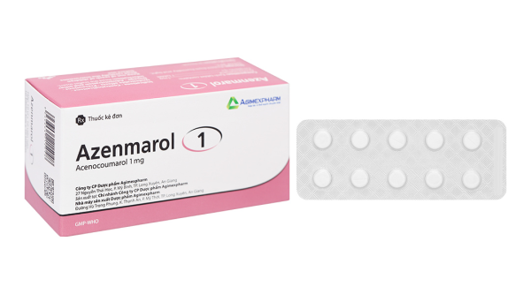 Azenmarol 1 dự phòng biến chứng huyết khối tắc mạch (10 vỉ x 10 viên)