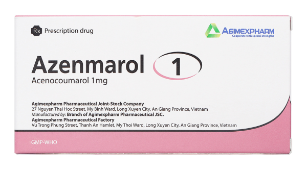 Azenmarol 1 dự phòng biến chứng huyết khối tắc mạch (10 vỉ x 10 viên)
