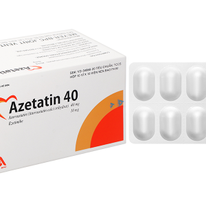 Azetatin 40 điều trị rối loạn lipid máu (10 vỉ x 10 viên)