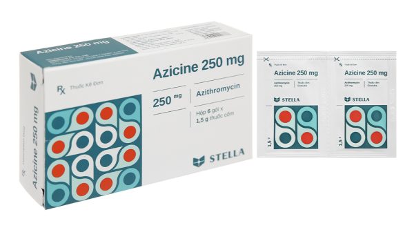 Thuốc cốm Azicine 250mg trị các chứng nhiễm khuẩn (6 gói x 1.5g)