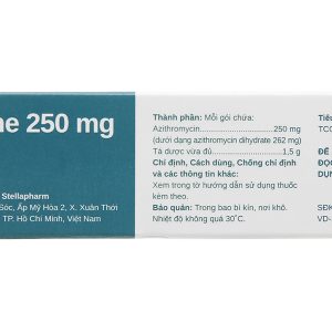 Thuốc cốm Azicine 250mg trị các chứng nhiễm khuẩn (6 gói x 1.5g)