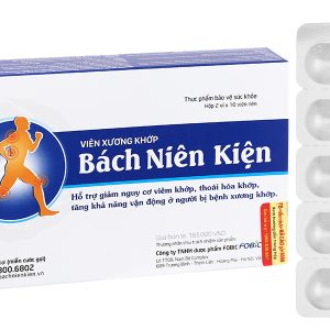 Viên xương khớp Bách Niên Kiện giảm nguy cơ viêm khớp, thoái hóa khớp hộp 20 viên