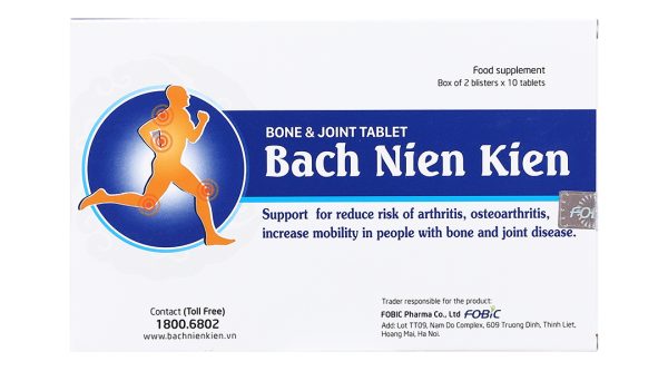 Viên xương khớp Bách Niên Kiện giảm nguy cơ viêm khớp, thoái hóa khớp hộp 20 viên
