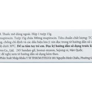 Thuốc mỡ Bacterocin Oint. 20mg/g trị nhiễm khuẩn da tuýp 15g