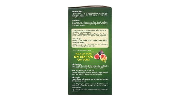 Thạch Lâm Thông Kim Tiền Thảo Quả Sung thanh nhiệt, lợi tiểu hộp 45 viên
