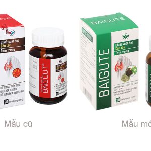 Baigute hỗ trợ cải thiện triệu chứng sưng, đau khớp do gout hộp 20 viên