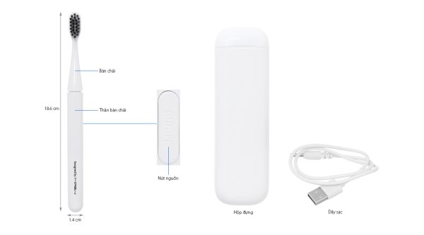 Bàn chải điện Mipow I3-Plus Ultrasonic (CI-900-T1) siêu mỏng
