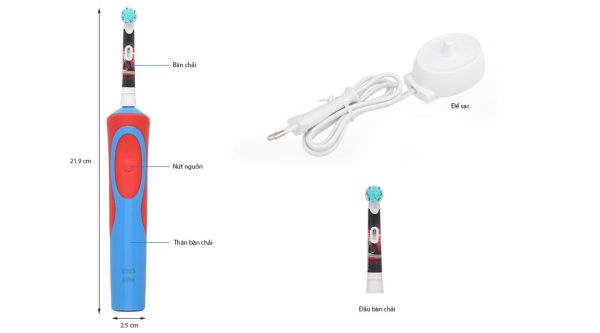 Bàn chải điện trẻ em Oral-B Vitality D12 Stages Power Cars