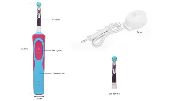 Bàn chải điện trẻ em Oral-B Vitality D12 Stages Power Frozen