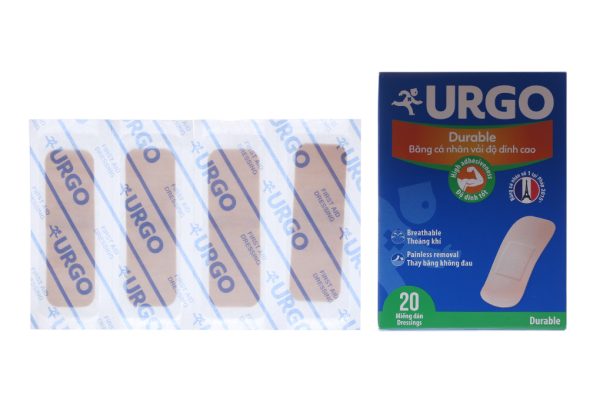 Băng cá nhân vải Urgo Durable (2 x 6cm) hộp 20 miếng