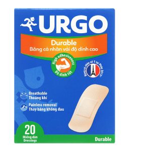 Băng cá nhân vải Urgo Durable (2 x 6cm) hộp 20 miếng