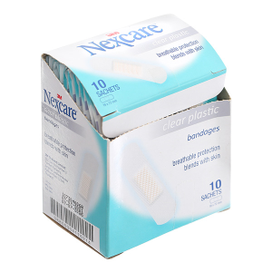 Băng cá nhân Nexcare trong suốt gói 10 miếng (19mm x 72mm)