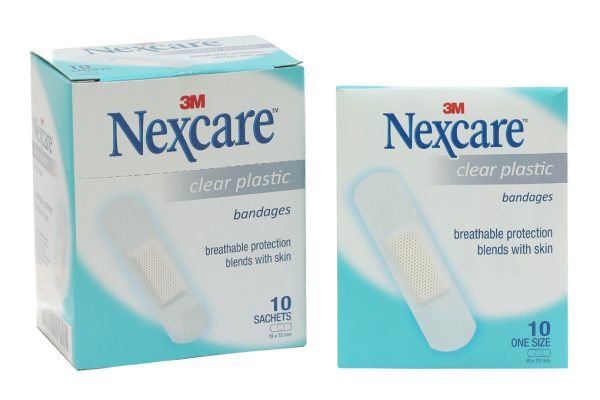Băng cá nhân trong suốt Nexcare Clear Plastic (19 x 72mm) hộp 100 miếng