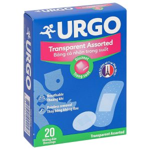Băng cá nhân trong suốt Urgo Transparent Assorted hộp 20 miếng