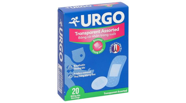 Băng cá nhân trong suốt Urgo Transparent Assorted hộp 20 miếng
