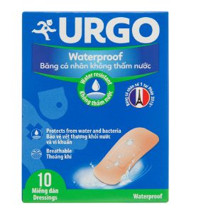 Băng cá nhân không thấm nước Urgo Waterproof (2 x 7.2cm) hộp 10 miếng