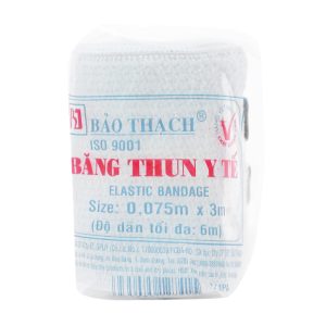 Băng thun y tế 2 móc Bảo Thạch (0.075m x 3m)