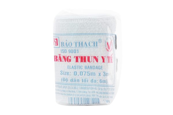 Băng thun y tế 2 móc Bảo Thạch (0.075m x 3m)