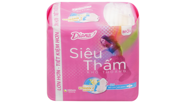 Băng vệ sinh Diana siêu thấm siêu mỏng cánh gói 20 miếng
