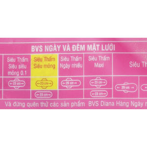 Băng vệ sinh Diana siêu thấm siêu mỏng cánh gói 20 miếng