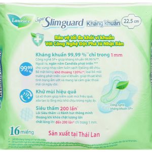 Băng vệ sinh Laurier Super Slimguard kháng khuẩn siêu siêu mỏng cánh gói 16 miếng