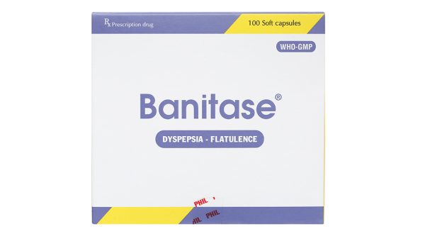 Banitase trị đầy hơi, khó tiêu (20 vỉ x 5 viên)