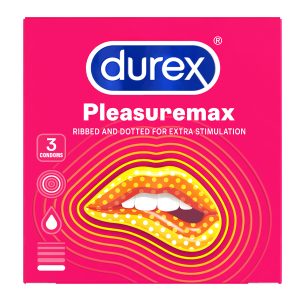 Bao cao su Durex Pleasuremax có chấm nổi 56mm hộp 3 cái