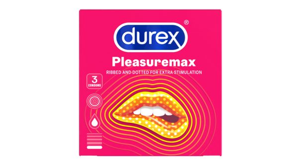 Bao cao su Durex Pleasuremax có chấm nổi 56mm hộp 3 cái