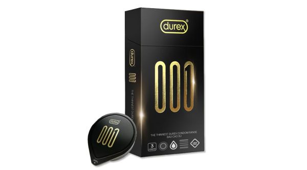 Bao cao su Durex 001 siêu mỏng 55mm hộp 3 cái
