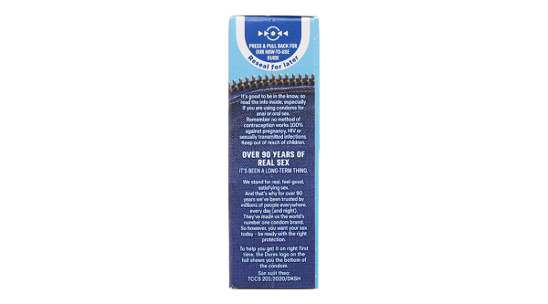 Bao cao su Durex Jeans ôm sát, bôi trơn 52.5mm hộp 3 cái