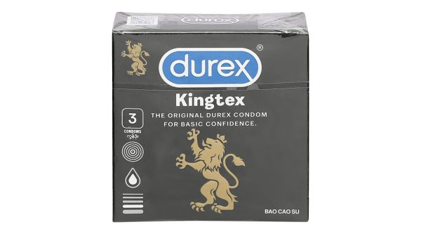 Bao cao su Durex Kingtex ôm sát, vừa vặn 49mm hộp 3 cái