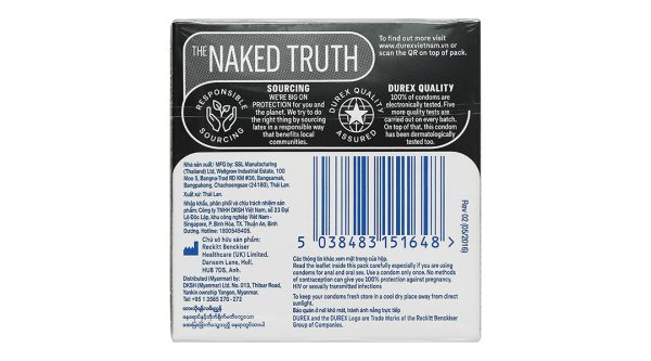 Bao cao su Durex Kingtex ôm sát, vừa vặn 49mm hộp 3 cái