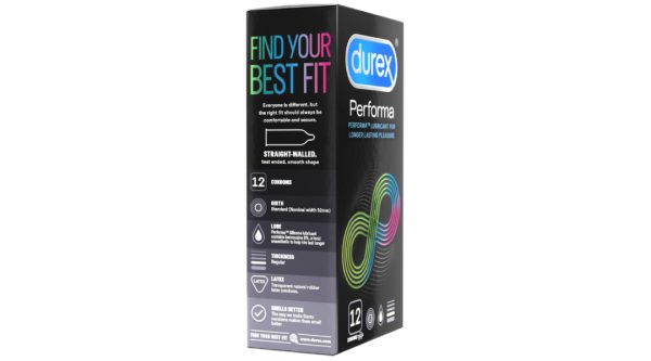 Bao cao su Durex Performa kéo dài thời gian hưng phấn 52mm hộp 12 cái