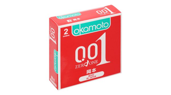 Bao cao su Okamoto 0.01 PU siêu mỏng hộp 2 cái