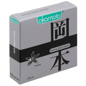 Bao cao su Okamoto Skinless Skin Vanilla 53mm hộp 3 cái