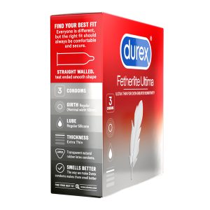 Bao cao su Durex Fetherlite Ultima siêu mỏng 52mm hộp 3 cái