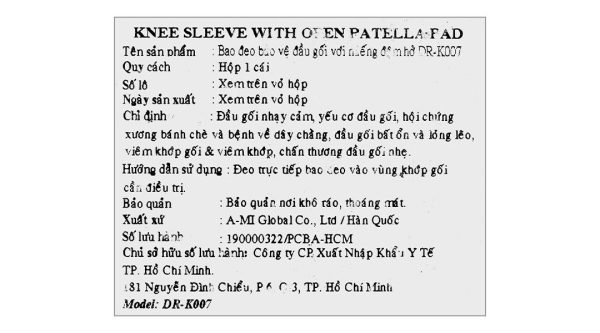 Bao đeo đầu gối Dr. Med DR-K007 size M