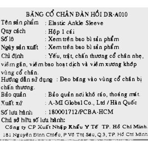 Bao đeo mắt cá chân Dr. Med DR-A010 size M